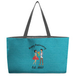 Happy Anniversary Beach Totes Bag - w/ Black Handles (Personalized)