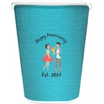 Happy Anniversary Waste Basket - Double Sided (White) (Personalized)