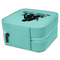 Happy Anniversary Travel Jewelry Boxes - Leather - Teal - View from Rear