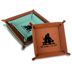 Happy Anniversary Faux Leather Valet Tray (Personalized)