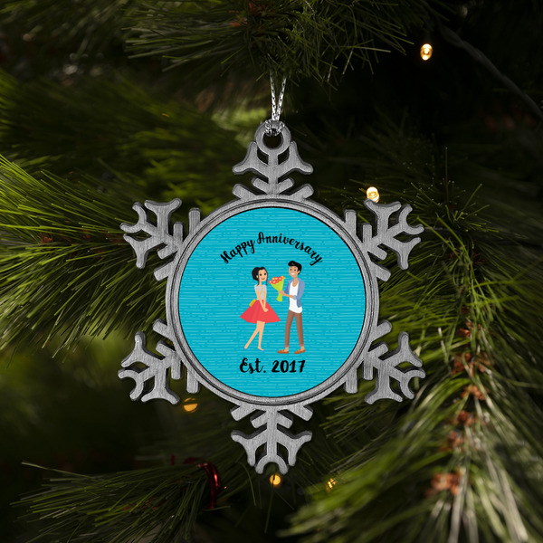 Happy Anniversary Vintage Snowflake - (LIFESTYLE)