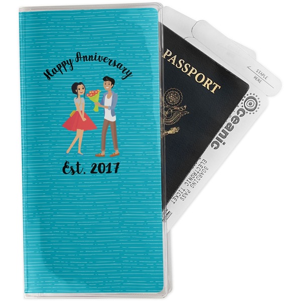 Custom Happy Anniversary Travel Document Holder
