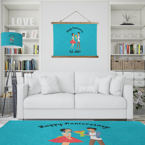 Happy Anniversary Wall Hanging Tapestry - IN CONTEXT