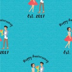 Happy Anniversary Wallpaper & Surface Covering (Peel & Stick 24"x 24" Sample)