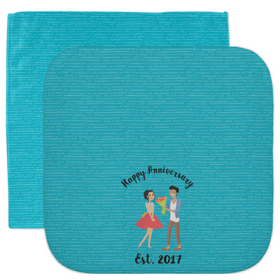 Happy Anniversary Facecloth / Wash Cloth (Personalized)