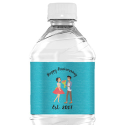 Happy Anniversary Water Bottle Labels - Custom Sized (Personalized)