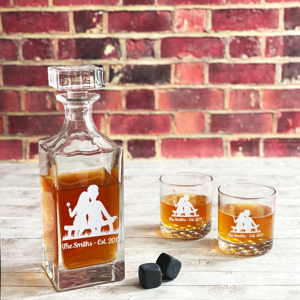 Happy Anniversary Whiskey Glass - In Context