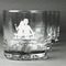 Happy Anniversary Whiskey Glasses Set of 4 - Engraved Front