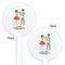 Happy Anniversary White Plastic 5.5" Stir Stick - Double Sided - Round - Front & Back