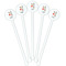 Happy Anniversary White Plastic 5.5" Stir Stick - Fan View