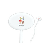 Happy Anniversary Oval Plastic Stir Sticks (Personalized)