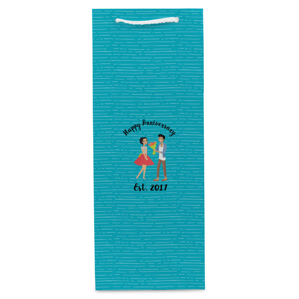 Happy Anniversary Wine Gift Bag - Gloss - Front