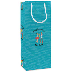 Happy Anniversary Wine Gift Bags - Matte (Personalized)