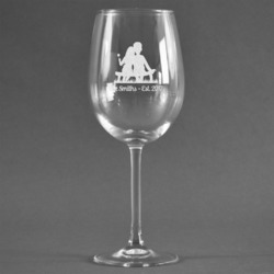 Happy Anniversary Wine Glass - Engraved (Personalized)