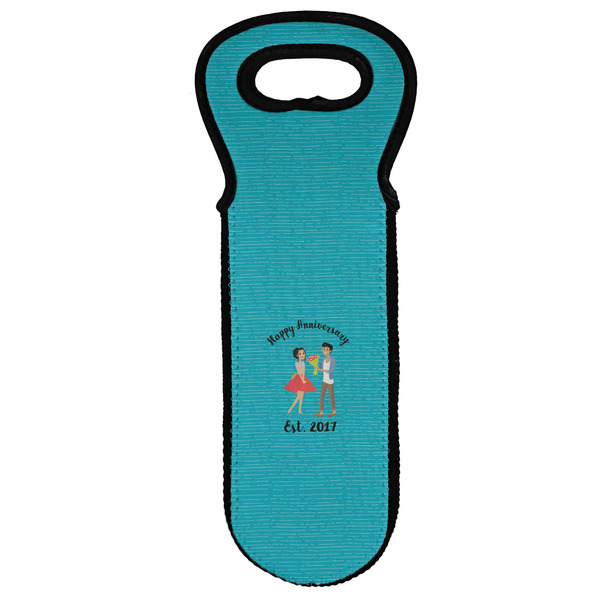 Custom Happy Anniversary Wine Tote Bag (Personalized)