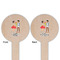 Happy Anniversary Wooden 6" Food Pick - Round - Double Sided - Front & Back