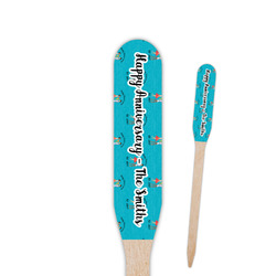Happy Anniversary Paddle Wooden Food Picks - Single Sided (Personalized)