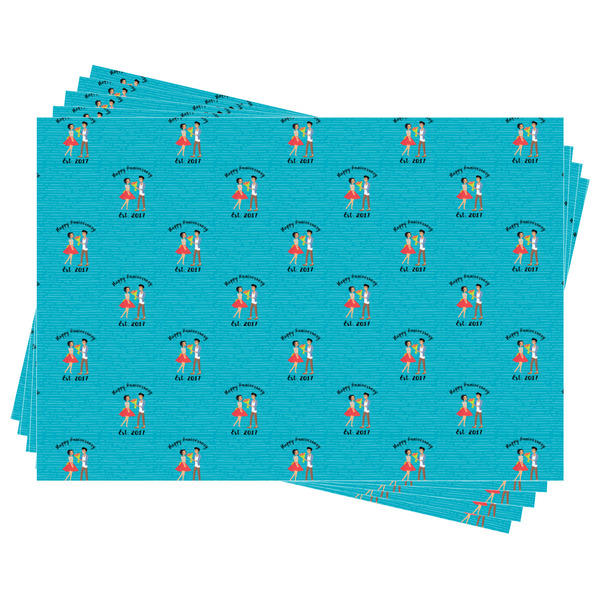 Happy Anniversary Wrapping Paper - Front & Back - Sheets Approval