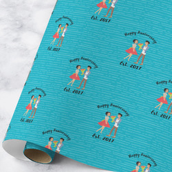 Happy Anniversary Wrapping Paper Roll - Large - Matte (Personalized)