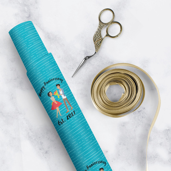 Happy Anniversary Wrapping Paper Rolls - Lifestyle 1