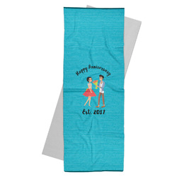 Happy Anniversary Yoga Mat Towel (Personalized)