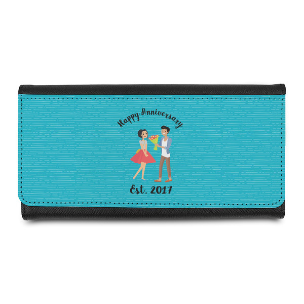 Custom Happy Anniversary Leatherette Ladies Wallet (Personalized)