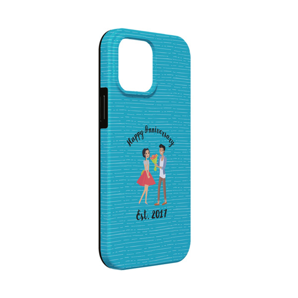 Custom Happy Anniversary iPhone Case - Rubber Lined - iPhone 13 Mini (Personalized)