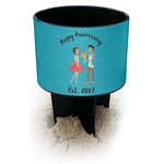 Happy Anniversary Black Beach Spiker Drink Holder (Personalized)