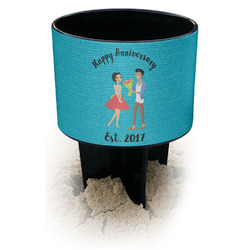 Happy Anniversary Black Beach Spiker Drink Holder (Personalized)