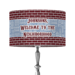 Housewarming 12" Drum Lamp Shade - Fabric (Personalized)