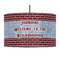 Housewarming 12" Drum Pendant Lamp - Fabric (Personalized)
