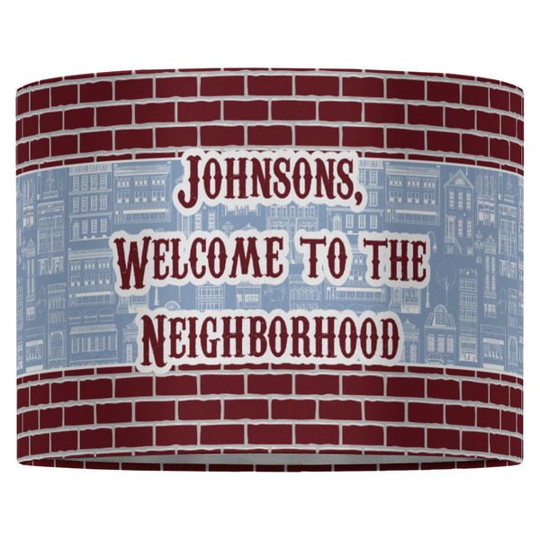 Housewarming 16" Drum Lampshade - FRONT (Fabric)