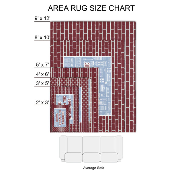 Housewarming 2'x3' Indoor Area Rugs - Size Chart