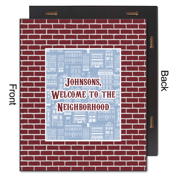 Housewarming 20x24 Wood Print - Front & Back View