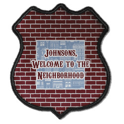 Housewarming Iron On Shield Patch C w/ Name or Text