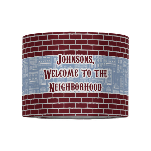 Housewarming 8" Drum Lampshade - FRONT (Fabric)