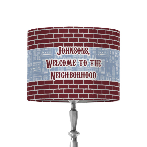 Custom Housewarming 8" Drum Lamp Shade - Fabric (Personalized)