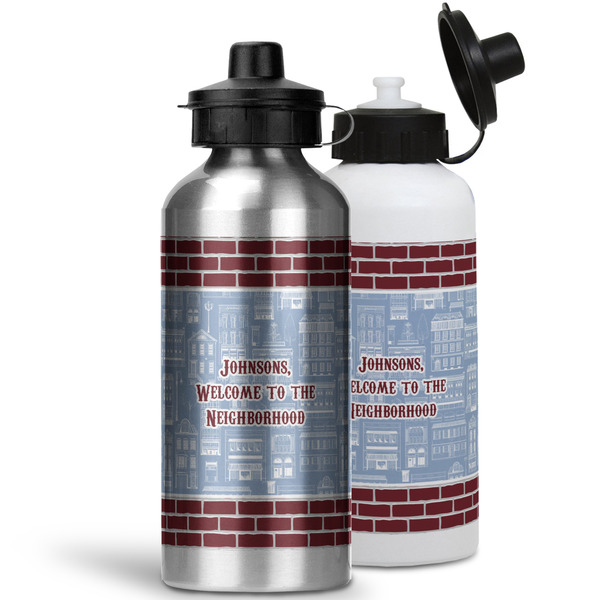 Housewarming Aluminum Water Bottles - MAIN (white &silver)