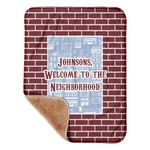 Housewarming Sherpa Baby Blanket - 30" x 40" w/ Name or Text