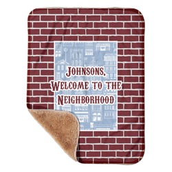 Housewarming Sherpa Baby Blanket - 30" x 40" w/ Name or Text