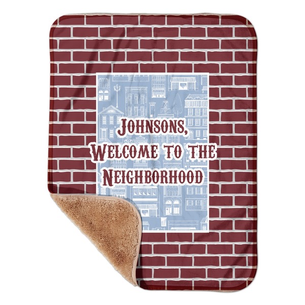 Custom Housewarming Sherpa Baby Blanket - 30" x 40" w/ Name or Text