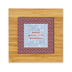 Housewarming Bamboo Trivet with Ceramic Tile Insert (Personalized)