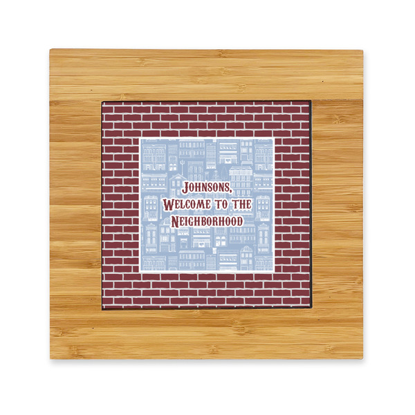 Custom Housewarming Bamboo Trivet with Ceramic Tile Insert (Personalized)
