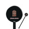 Housewarming 5.5" Round Plastic Stir Sticks - Black - Double Sided (Personalized)