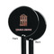 Housewarming Black Plastic 5.5" Stir Stick - Single Sided - Round - Front & Back