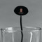 Housewarming Black Plastic 7" Stir Stick - Oval - Main