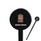 Housewarming Black Plastic 7" Stir Stick - Round - Closeup