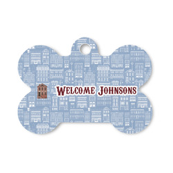 Housewarming Bone Shaped Dog ID Tag - Small (Personalized)