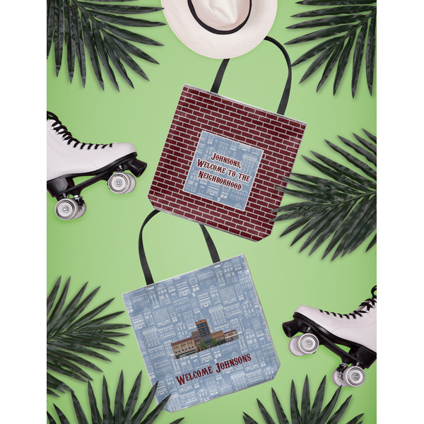 Housewarming Canvas Tote Lifestyle Front and Back- 13x13