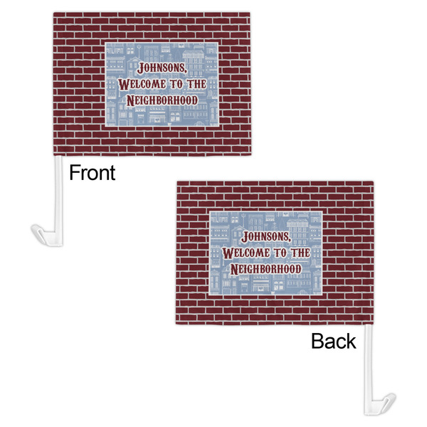 Housewarming Car Flag - 11" x 8" - Front & Back View